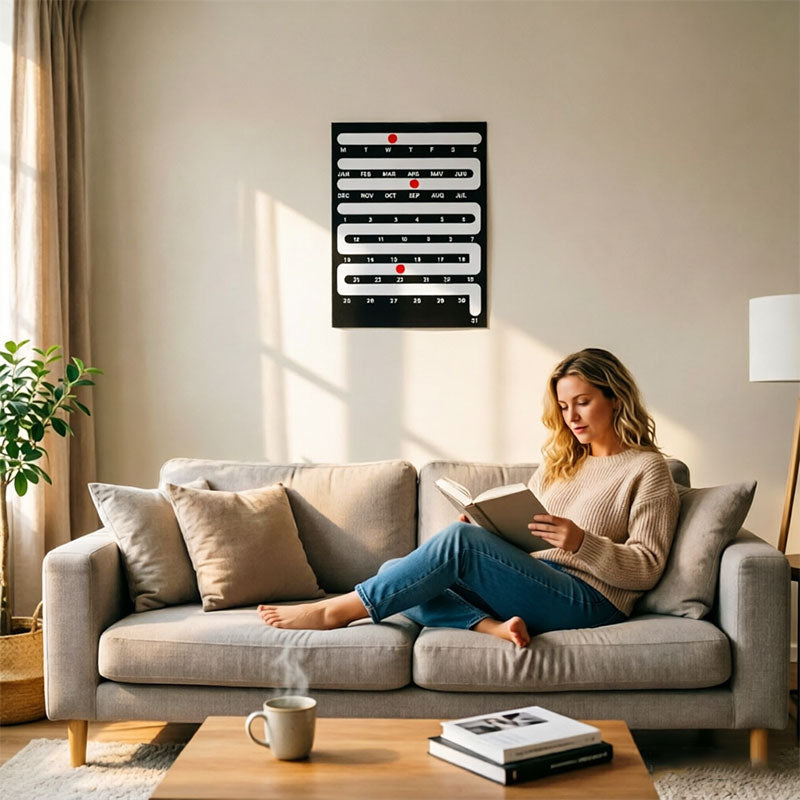 Nordic Style Acrylic Desktop Calendar - Creative Home & Wall Decor for Living Room, Bedroom