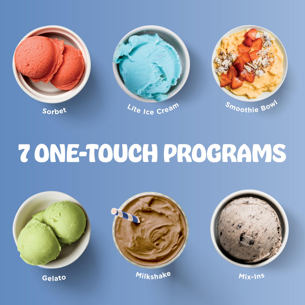 Ninja® CREAMi® 7-in-1 Ice Cream Maker, Ice Cream, Gelato & more, NC299AMZ | Ninja CREAMi transforms frozen bases into ice cream, sorbet and milkshakes at a button touch, from healthy to indulgent.