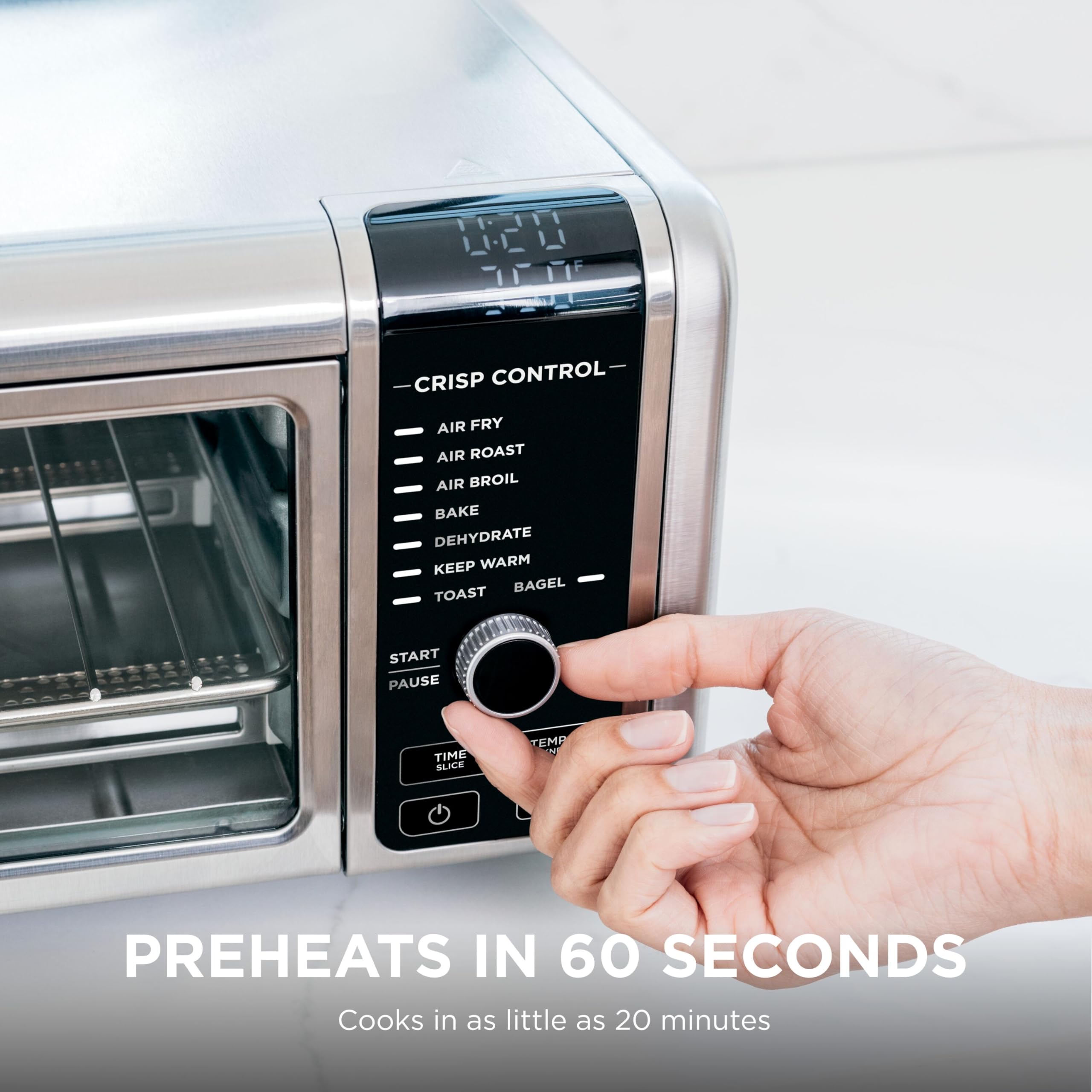 Ninja Flip Toaster Oven & Air Fryer, 8-in-1, Stainless Steel, SP151 | Air fry, bake, broil, toast, bagel, dehydrate, reheat, 1800W, Flip up & away, XL capacity