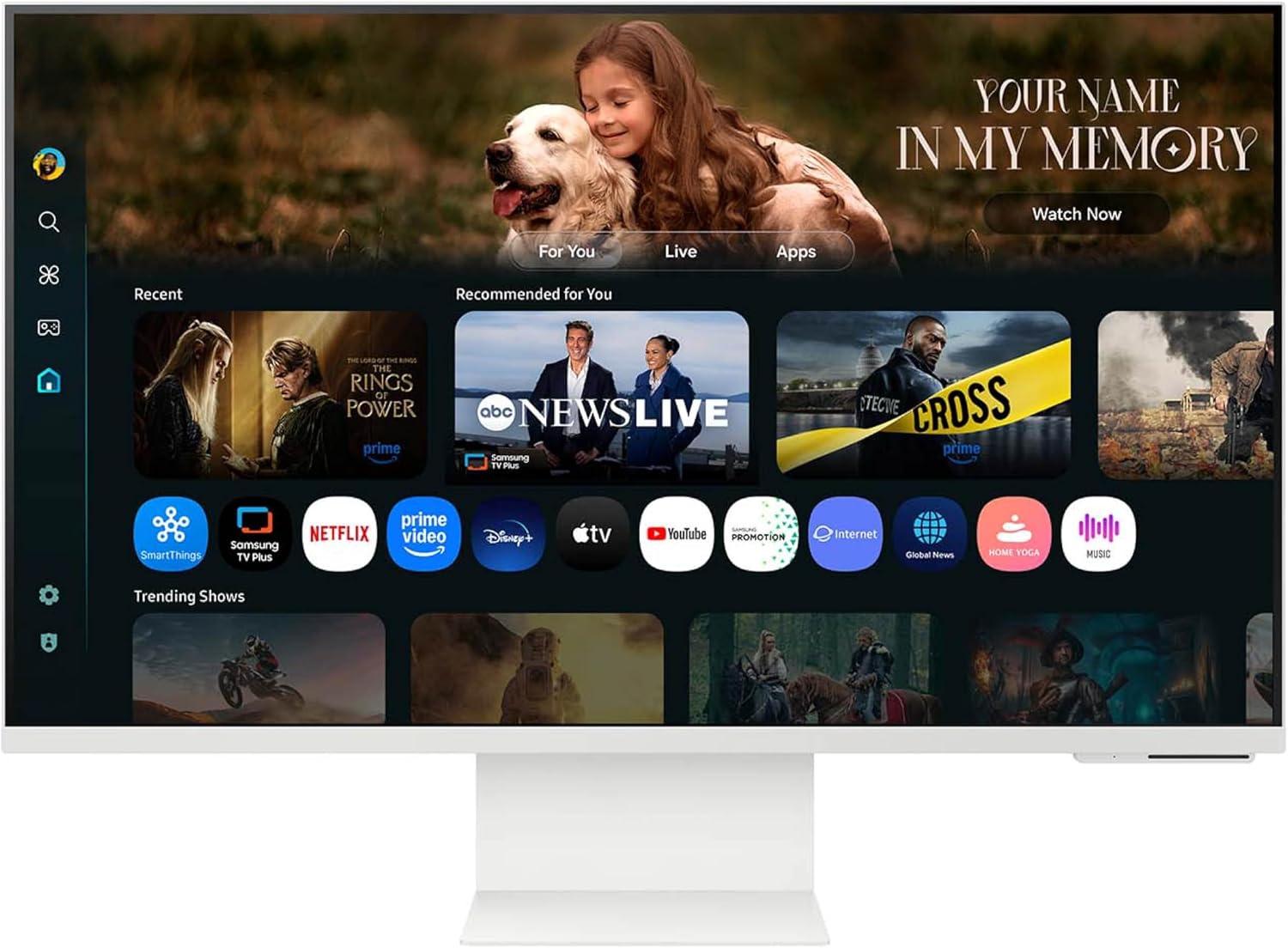 Samsung 32” M8 (M80F) Series 4K UHD Smart Monitor | Samsung Vision AI, Smart TV Apps, Gaming Hub, USB-C, HDMI and USB-A, White (LS32FM803UNXZA)