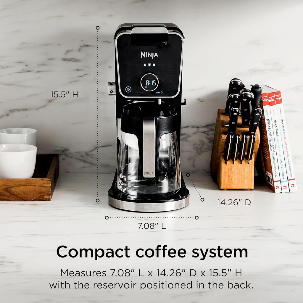 Ninja Specialty Drip Coffee Maker, DualBrew Pro, Black, CFP301 | Coffee Machine w/ Frother, Paper Filter, Brew with Pods & Grounds, K Cups Compatible, 4 Brew Styles, 13 Cup to Pot Sizes