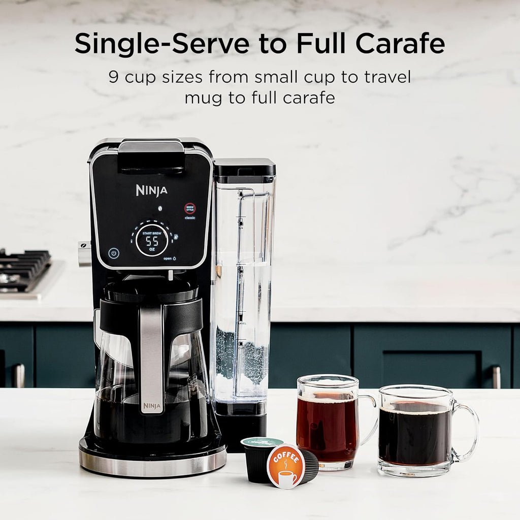 Ninja Specialty Drip Coffee Maker, DualBrew Pro, Black, CFP301 | Coffee Machine w/ Frother, Paper Filter, Brew with Pods & Grounds, K Cups Compatible, 4 Brew Styles, 13 Cup to Pot Sizes