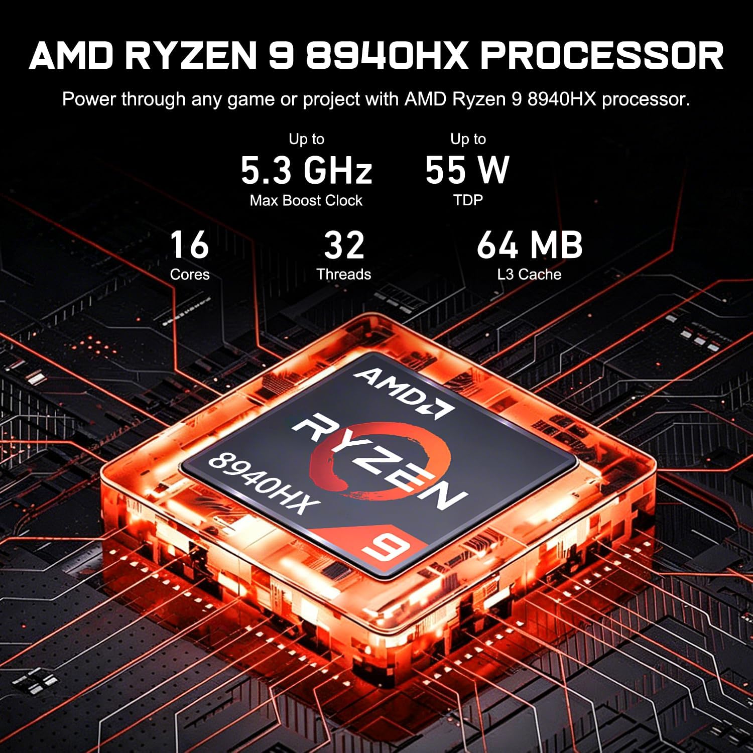 HP OMEN 16 RTX 5070 AMD Ryzen 9 240Hz QHD+ 2560x1600 RGB Gaming Laptop | AMD Ryzen 9 8940HX, Customized 16-64GB DDR5, 1-4TB SSD, 4-Zone RGB KB, Low Blue Light, Long Battery Life, Windows 11 Home