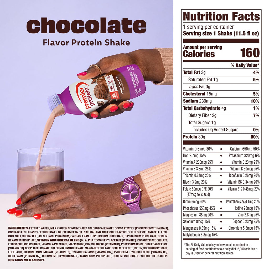 Premier Protein 30g High Protein Shake, Caramel, 12 Pack | 160 Calories, 24 Vitamins & Minerals, No Added Sugar, Supports Muscle Health, Gluten-Free, 11.5 oz