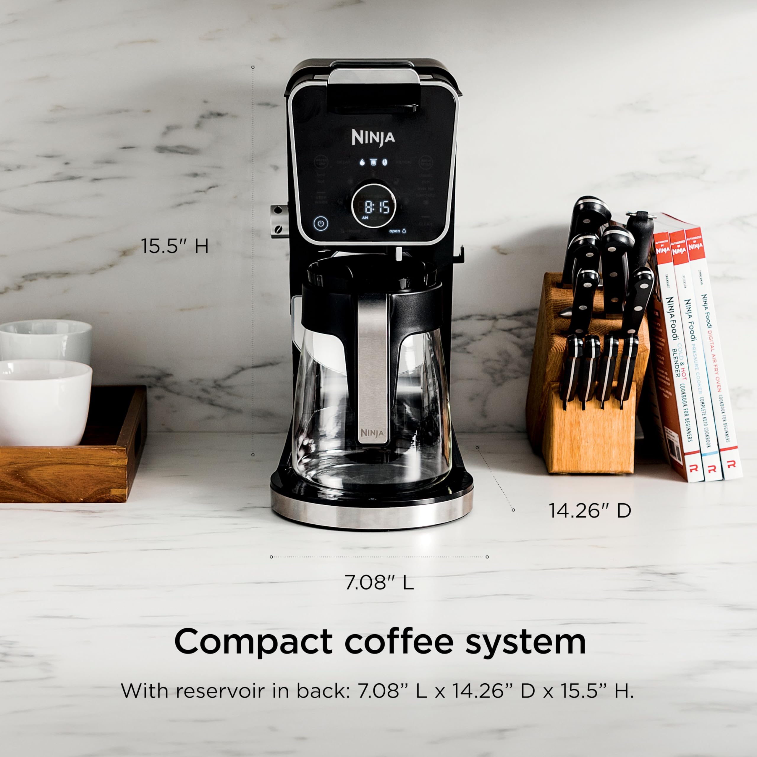 Ninja Specialty Drip Coffee Maker, DualBrew Pro, Black, CFP301 | Coffee Machine w/ Frother, Paper Filter, Brew with Pods & Grounds, K Cups Compatible, 4 Brew Styles, 13 Cup to Pot Sizes