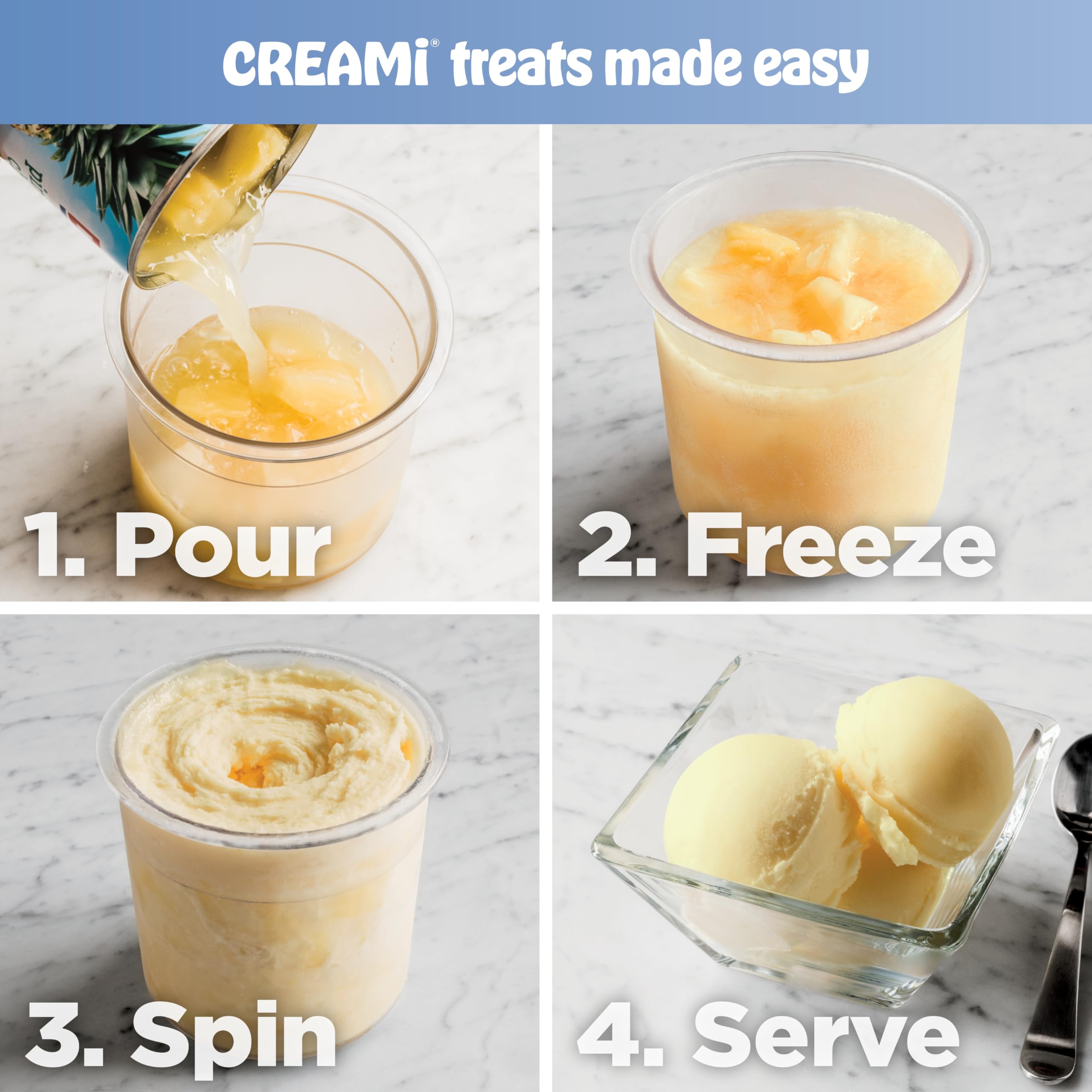 Ninja® CREAMi® 7-in-1 Ice Cream Maker, Ice Cream, Gelato & more, NC299AMZ | Ninja CREAMi transforms frozen bases into ice cream, sorbet and milkshakes at a button touch, from healthy to indulgent.