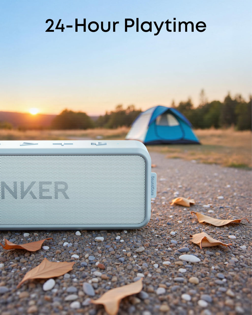 Anker soundcore 2 Portable Bluetooth Speaker, Stereo Sound, IPX7 | BassUp, 24H Playtime, Bluetooth 5, Wireless Speaker for Home, Outdoors, Travel