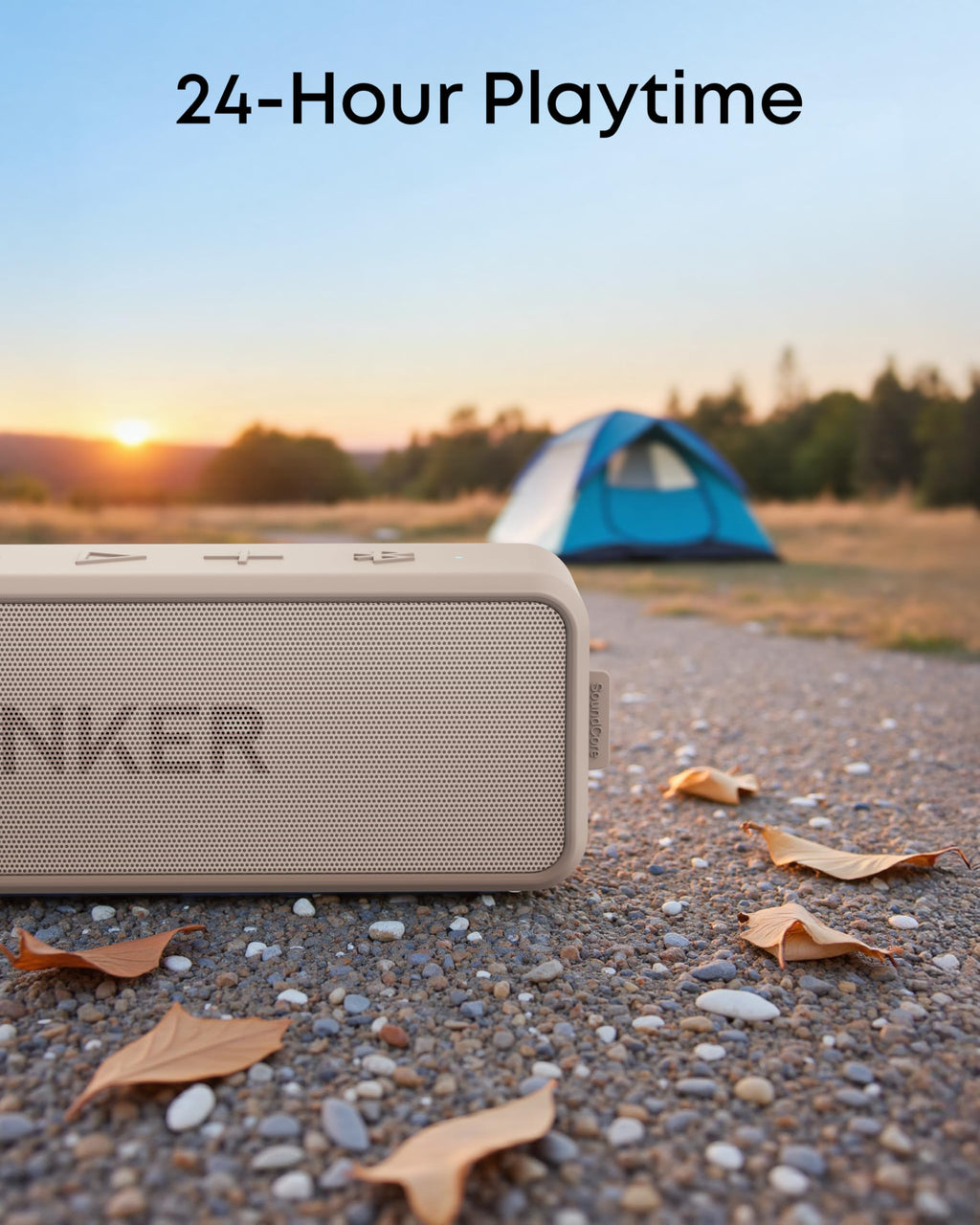 Anker soundcore 2 Portable Bluetooth Speaker, Stereo Sound, IPX7 | BassUp, 24H Playtime, Bluetooth 5, Wireless Speaker for Home, Outdoors, Travel