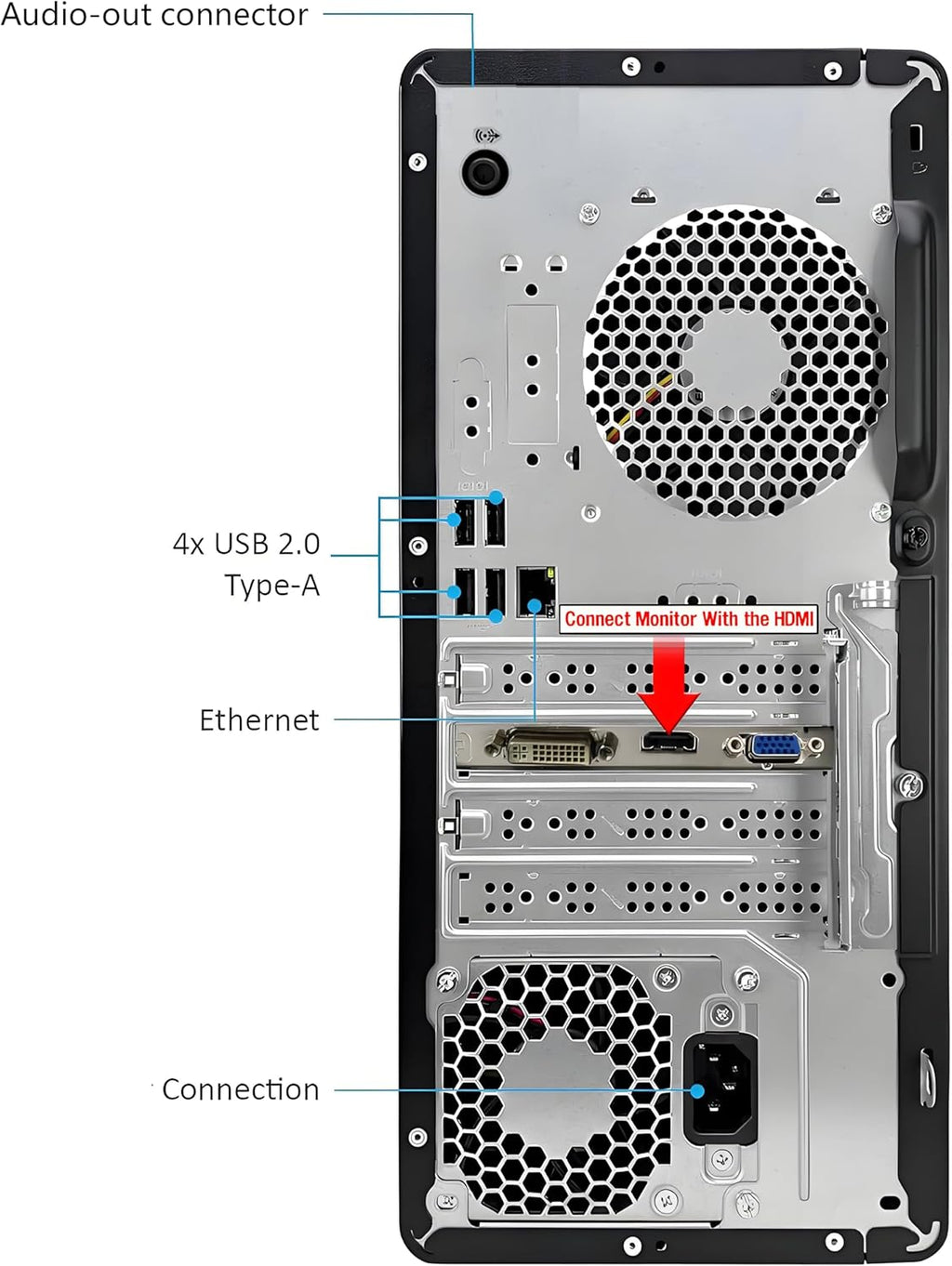 HP ProDesk 600 G6 MT Business Desktop PC Ultra-Quiet | Intel i5-10400F 6-Core (4.3GHz) | 16GB DDR4, 1TB NVMe SSD | GeForce GT 610 | WiFi Adapter | 9 USB Ports | Keyboard & Mouse | Windows 11 Pro