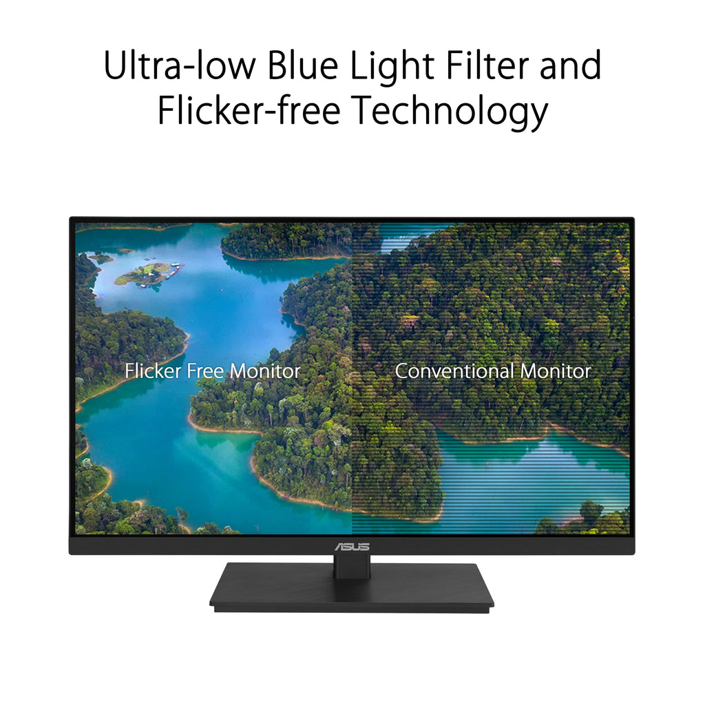 ASUS 27" Computer Monitor (VA279QG) - Full HD, IPS, 120Hz, 1ms MPRT, Adaptive-Sync, Eye Care, Low Blue Light, Flicker Free, HDMI, DisplayPort, VGA, Speakers, VESA Mountable, 99% sRGB, 3yr Warranty