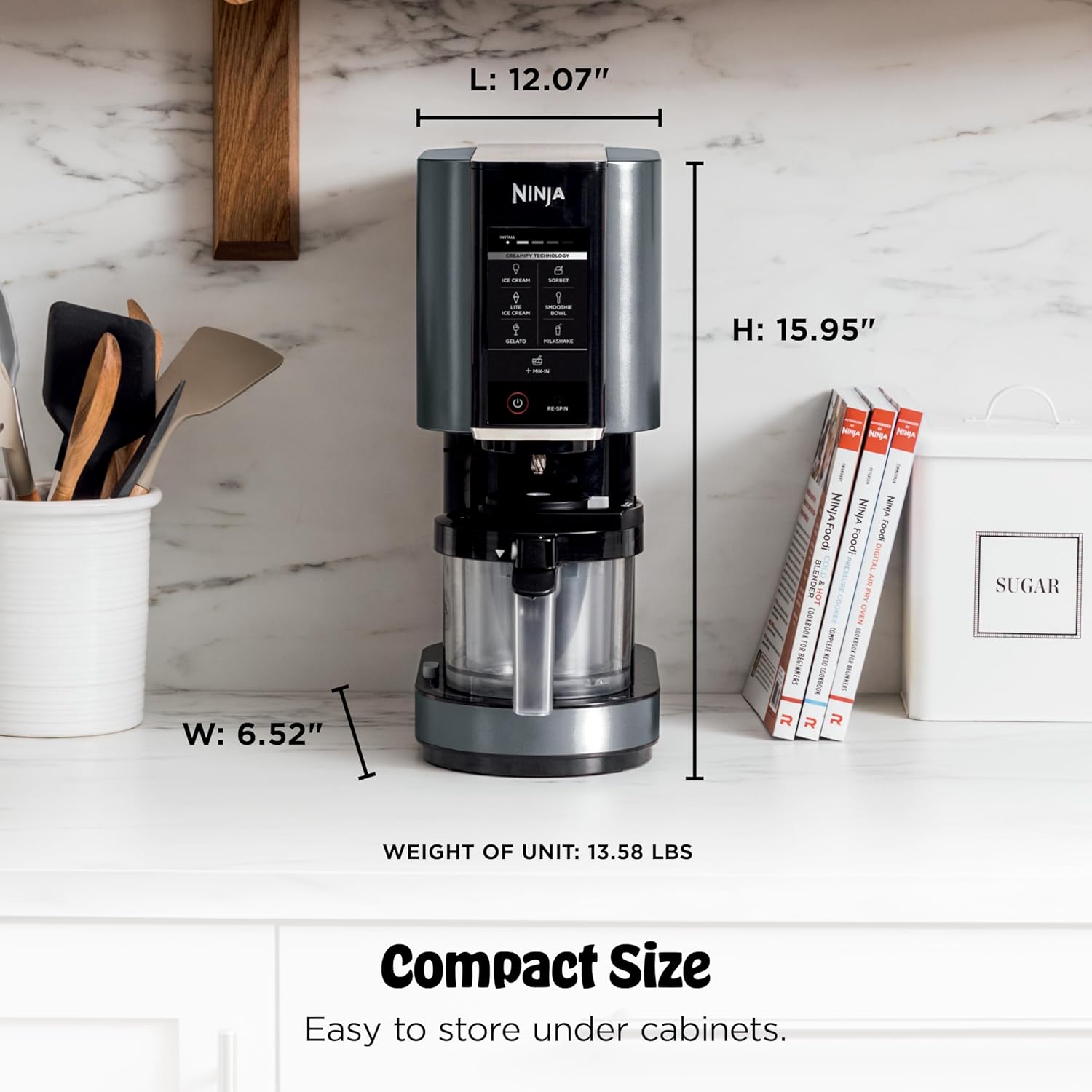 Ninja® CREAMi® 7-in-1 Ice Cream Maker, Ice Cream, Gelato & more, NC299AMZ | Ninja CREAMi transforms frozen bases into ice cream, sorbet and milkshakes at a button touch, from healthy to indulgent.