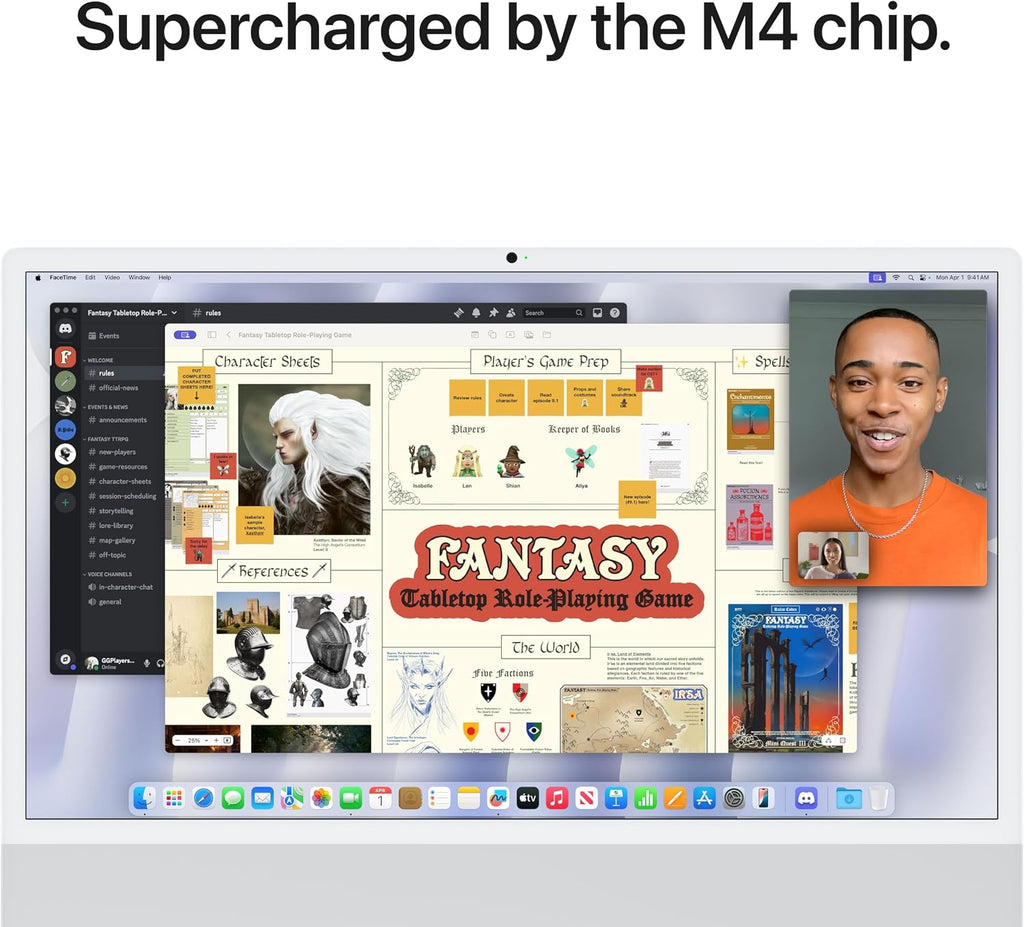 Apple 2024 iMac All-in-One Desktop Computer with M4 chip with 10-core CPU, 10-core GPU: Built for Apple Intelligence, 16GB Unified Memory, 256GB SSD Storage; Blue with AppleCare+ (3 Years)