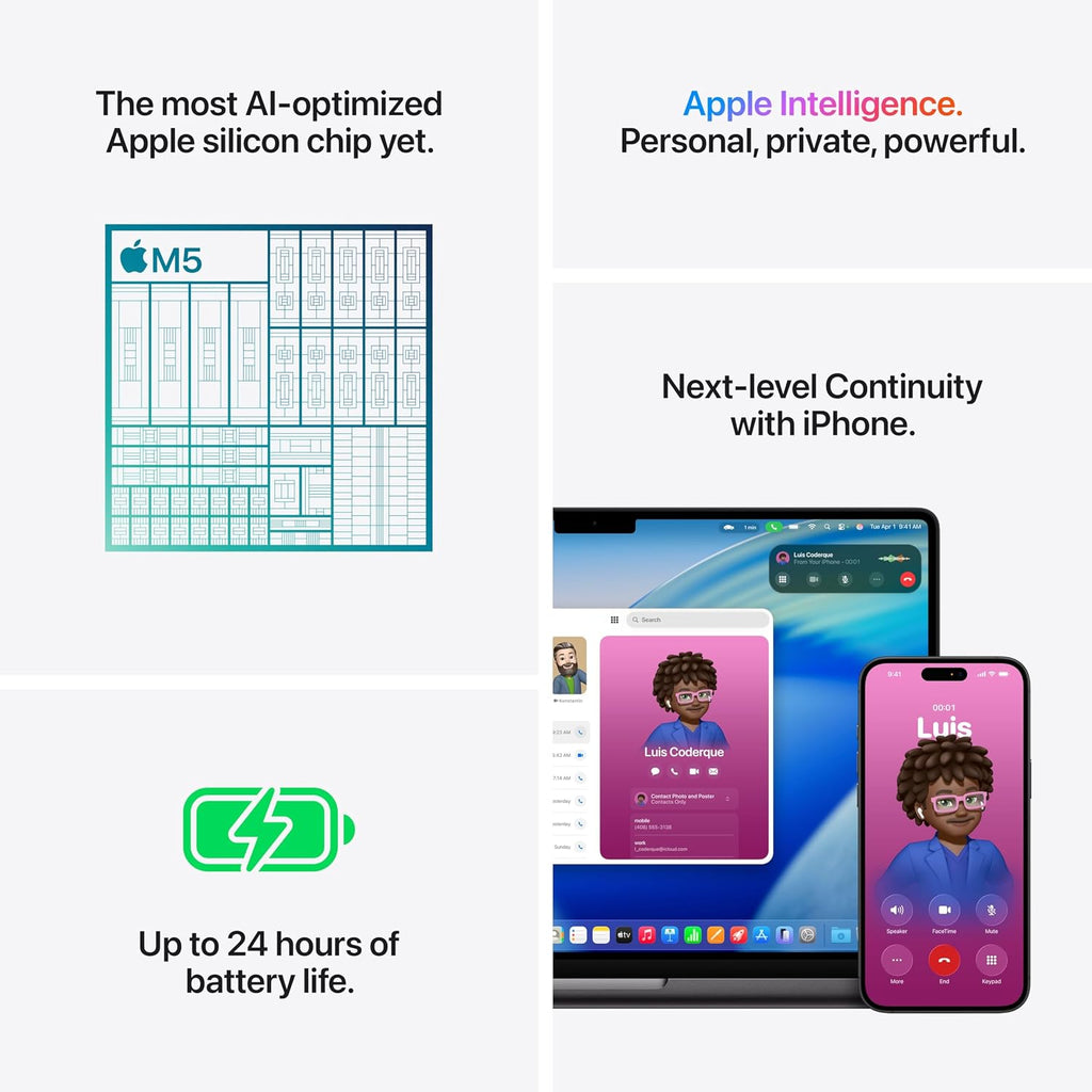 Apple 2025 MacBook Pro Laptop with Apple M5 chip with 10‑core CPU and 10‑core GPU: Built for AI, 14.2-inch Liquid Retina XDR Display, 16GB Unified Memory, 1TB SSD Storage; Space Black