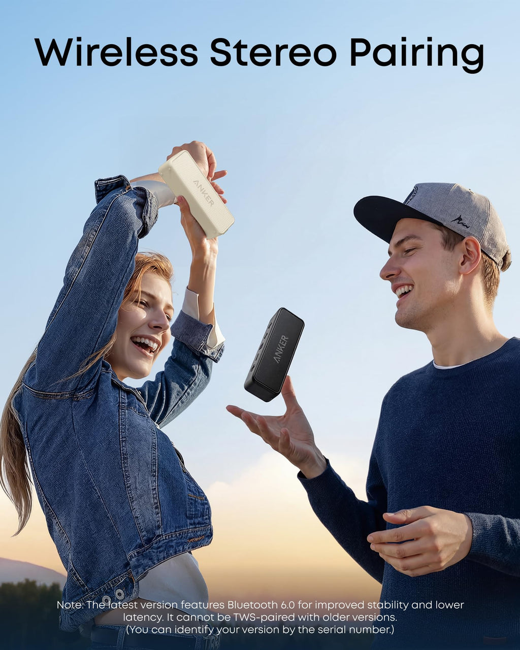 Anker soundcore 2 Portable Bluetooth Speaker, Stereo Sound, IPX7 | BassUp, 24H Playtime, Bluetooth 5, Wireless Speaker for Home, Outdoors, Travel