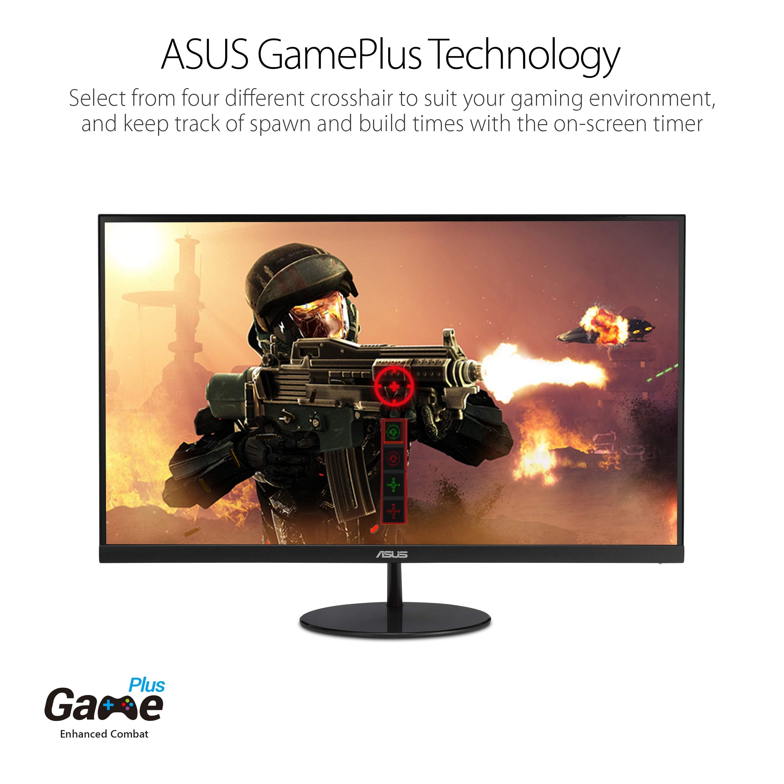 ASUS 27" Computer Monitor (VA279QG) - Full HD, IPS, 120Hz, 1ms MPRT, Adaptive-Sync, Eye Care, Low Blue Light, Flicker Free, HDMI, DisplayPort, VGA, Speakers, VESA Mountable, 99% sRGB, 3yr Warranty