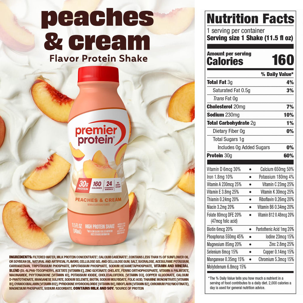 Premier Protein 30g High Protein Shake, Caramel, 12 Pack | 160 Calories, 24 Vitamins & Minerals, No Added Sugar, Supports Muscle Health, Gluten-Free, 11.5 oz