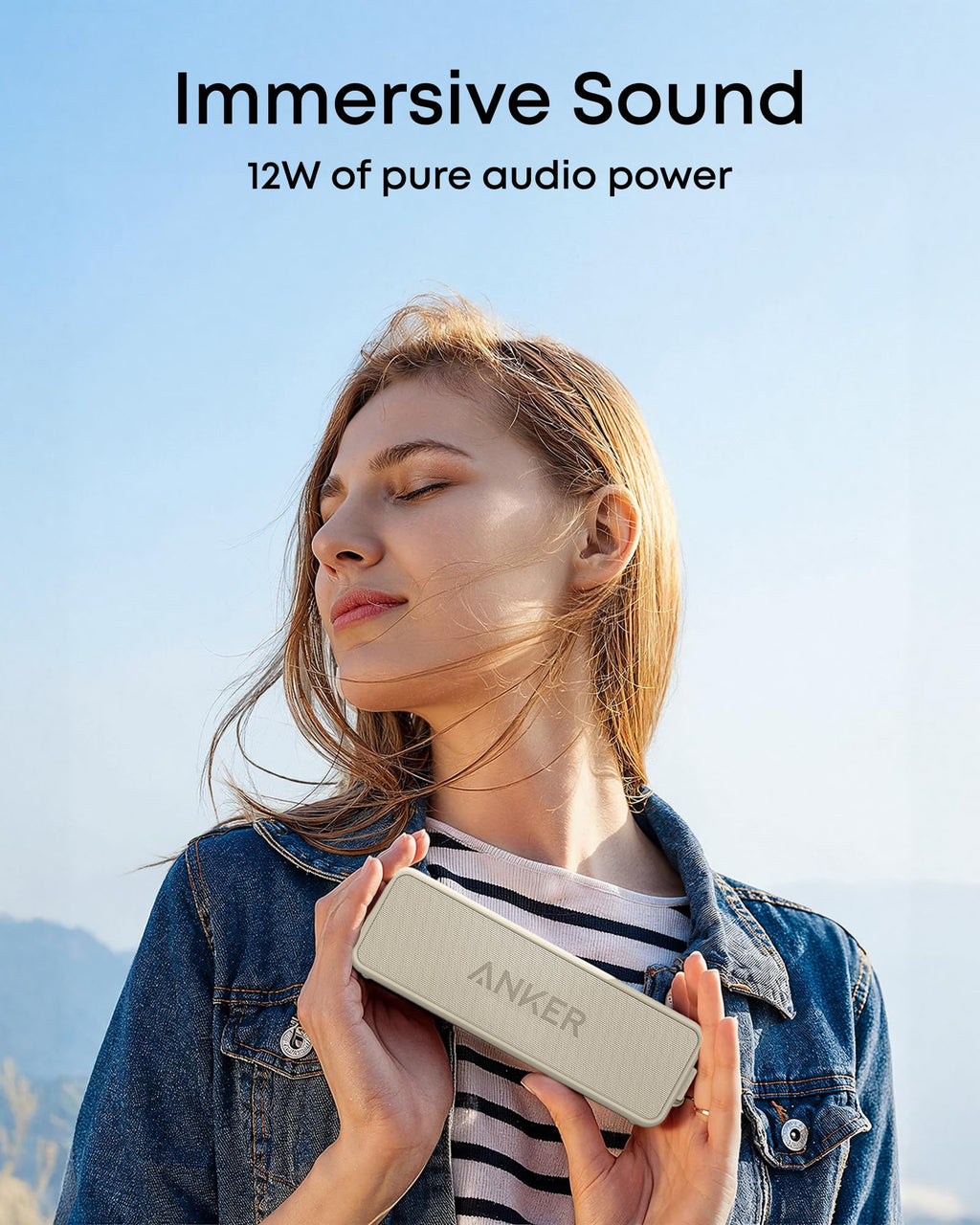 Anker soundcore 2 Portable Bluetooth Speaker, Stereo Sound, IPX7 | BassUp, 24H Playtime, Bluetooth 5, Wireless Speaker for Home, Outdoors, Travel