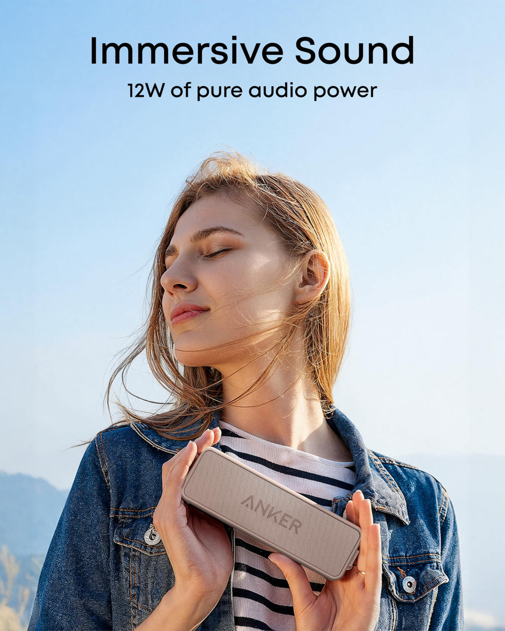 Anker soundcore 2 Portable Bluetooth Speaker, Stereo Sound, IPX7 | BassUp, 24H Playtime, Bluetooth 5, Wireless Speaker for Home, Outdoors, Travel