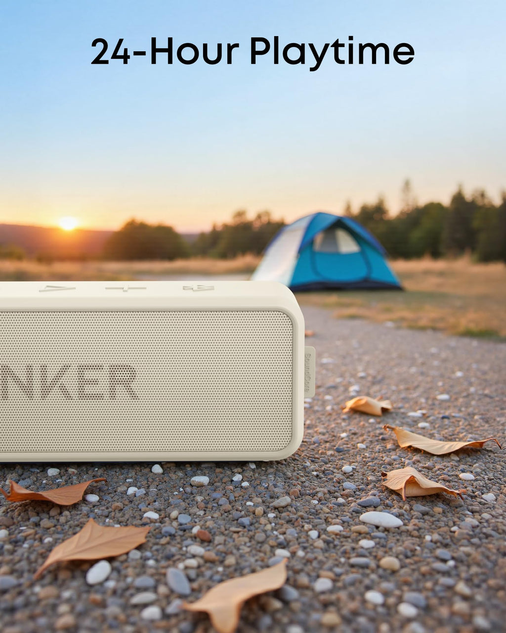 Anker soundcore 2 Portable Bluetooth Speaker, Stereo Sound, IPX7 | BassUp, 24H Playtime, Bluetooth 5, Wireless Speaker for Home, Outdoors, Travel