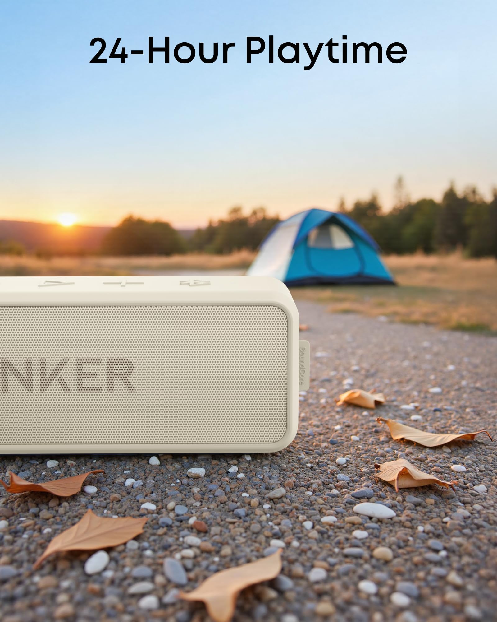 Anker soundcore 2 Portable Bluetooth Speaker, Stereo Sound, IPX7 | BassUp, 24H Playtime, Bluetooth 5, Wireless Speaker for Home, Outdoors, Travel