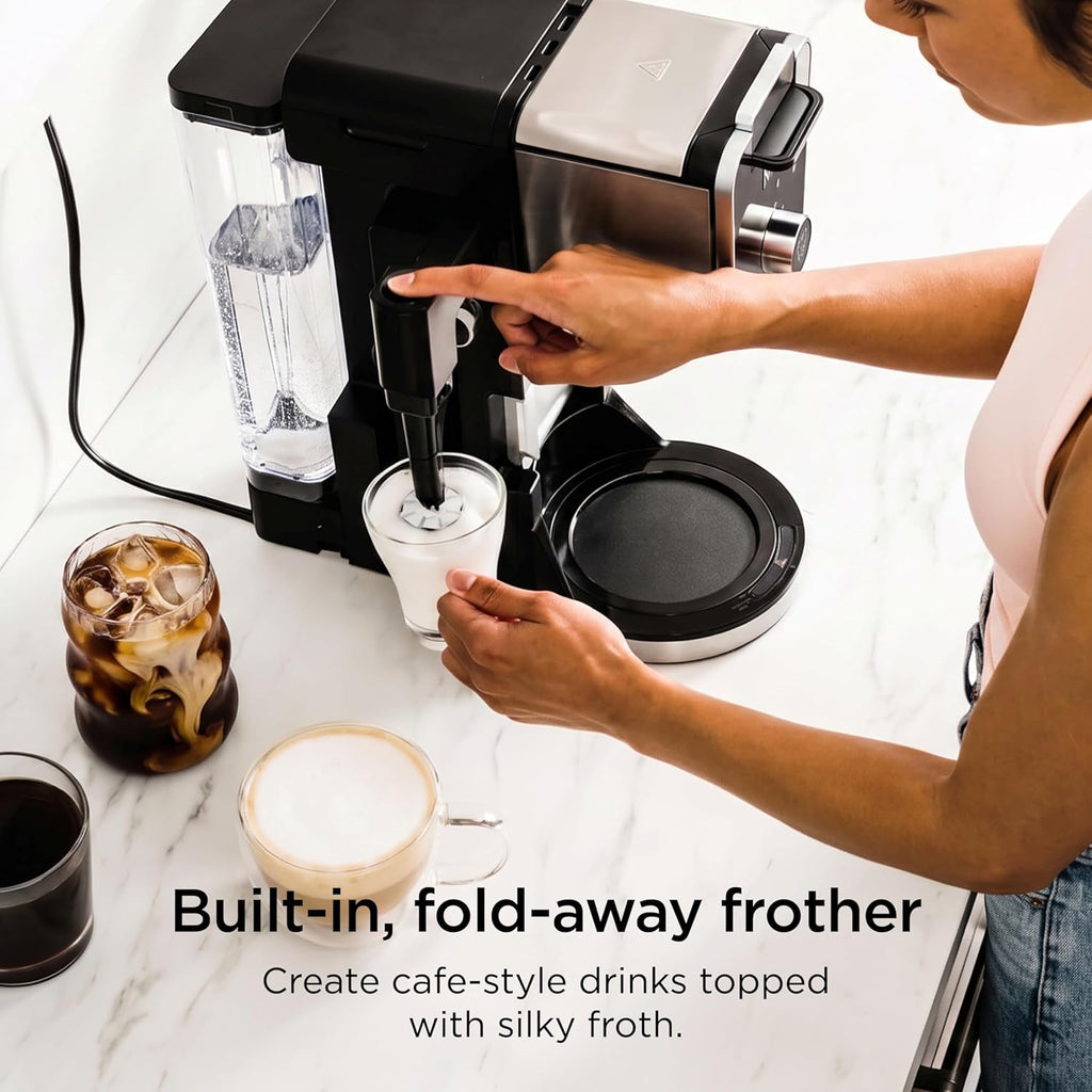 Ninja Specialty Drip Coffee Maker, DualBrew Pro, Black, CFP301 | Coffee Machine w/ Frother, Paper Filter, Brew with Pods & Grounds, K Cups Compatible, 4 Brew Styles, 13 Cup to Pot Sizes