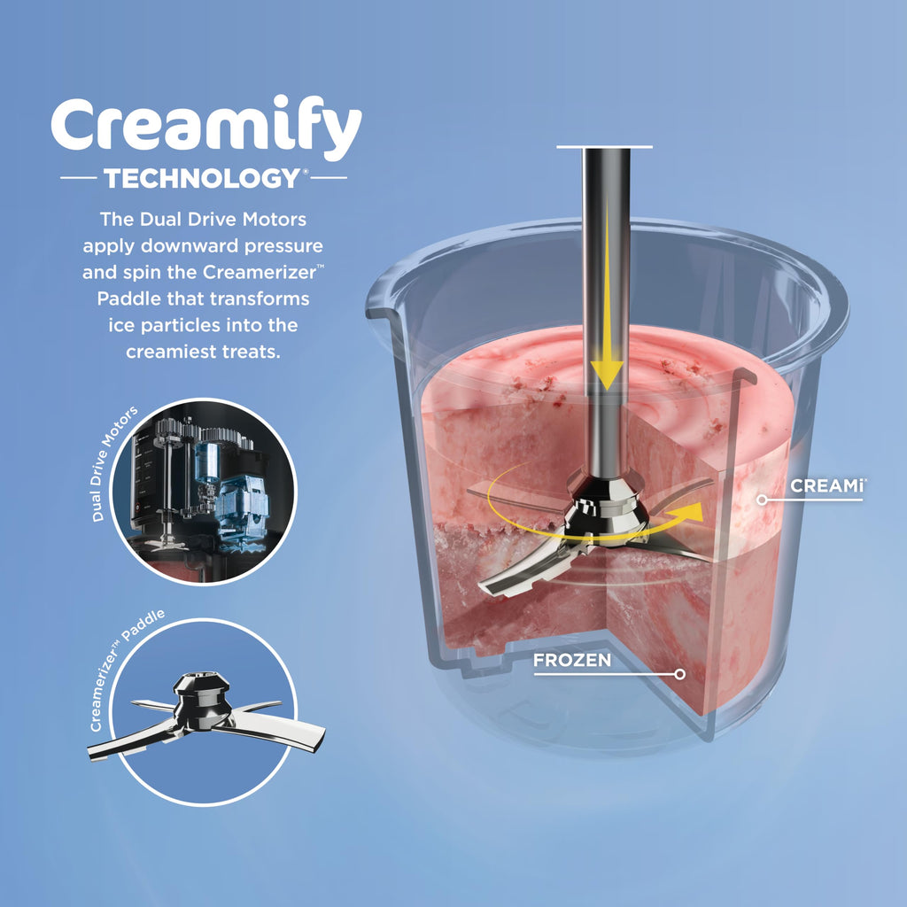 Ninja® CREAMi® 7-in-1 Ice Cream Maker, Ice Cream, Gelato & more, NC299AMZ | Ninja CREAMi transforms frozen bases into ice cream, sorbet and milkshakes at a button touch, from healthy to indulgent.