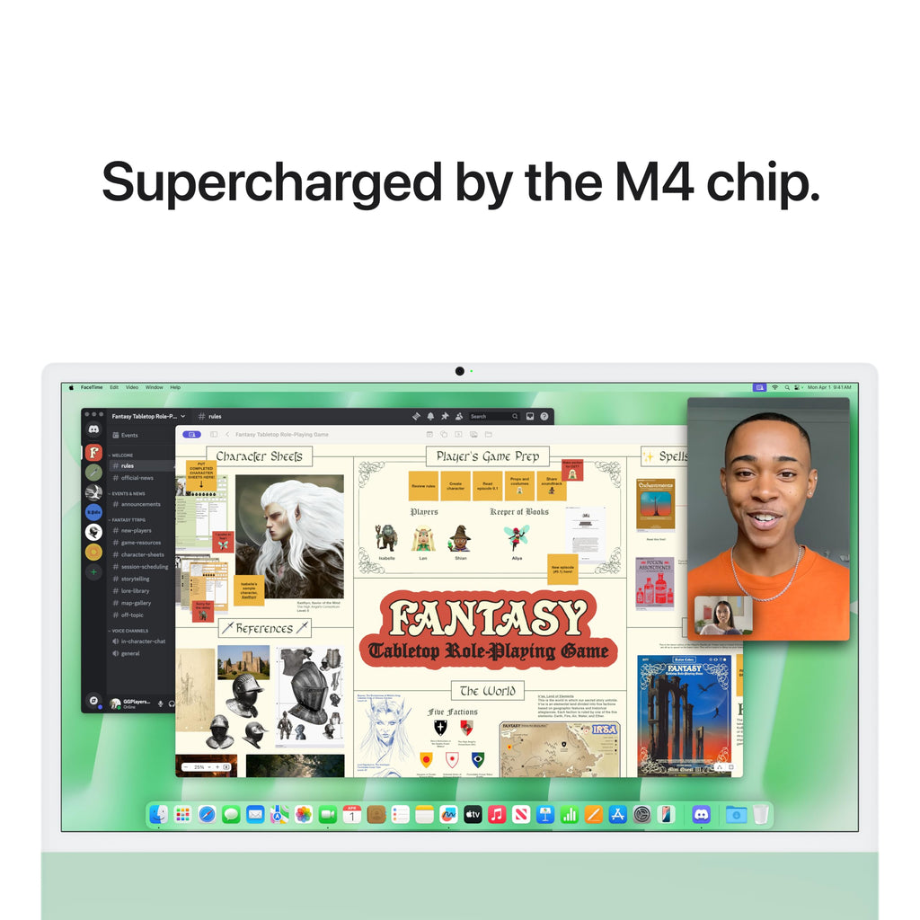 Apple 2024 iMac All-in-One Desktop Computer with M4 chip with 8-core CPU, 8-core GPU: Built for Apple Intelligence, 16GB Unified Memory, 256GB SSD Storage; Green with AppleCare+ (3 Years)