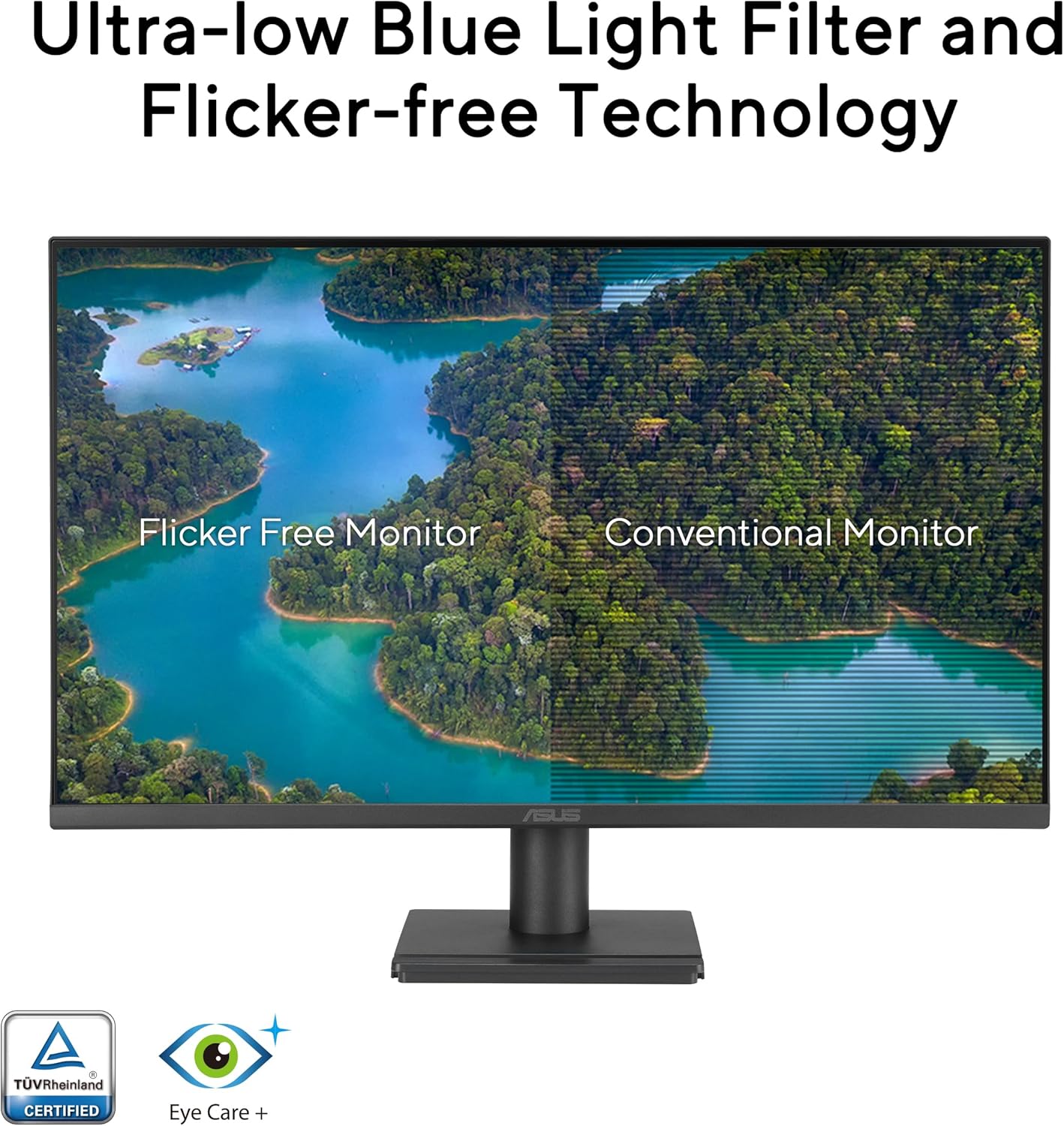 ASUS 27" Computer Monitor (VA279QG) - Full HD, IPS, 120Hz, 1ms MPRT, Adaptive-Sync, Eye Care, Low Blue Light, Flicker Free, HDMI, DisplayPort, VGA, Speakers, VESA Mountable, 99% sRGB, 3yr Warranty