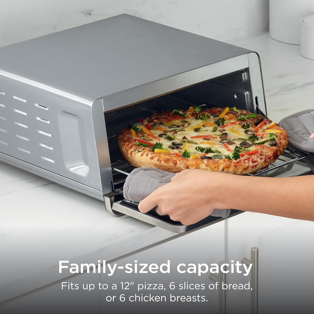 Ninja Flip Toaster Oven & Air Fryer, 8-in-1, Stainless Steel, SP151 | Air fry, bake, broil, toast, bagel, dehydrate, reheat, 1800W, Flip up & away, XL capacity