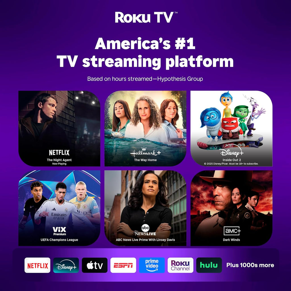 Aurzen Roku TV D1R Smart Portable Outdoor Projector with WiFi and Bluetooth | Roku TV Built-in, All Top Apps, 1080P FHD, DoIby Audio, Auto Focus & Keystone, Zoom, Mini Projector for Home & Outdoor Movies
