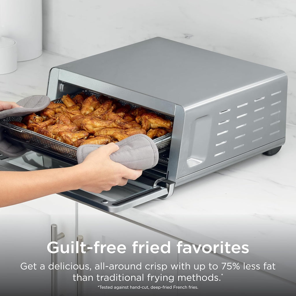 Ninja Flip Toaster Oven & Air Fryer, 8-in-1, Stainless Steel, SP151 | Air fry, bake, broil, toast, bagel, dehydrate, reheat, 1800W, Flip up & away, XL capacity