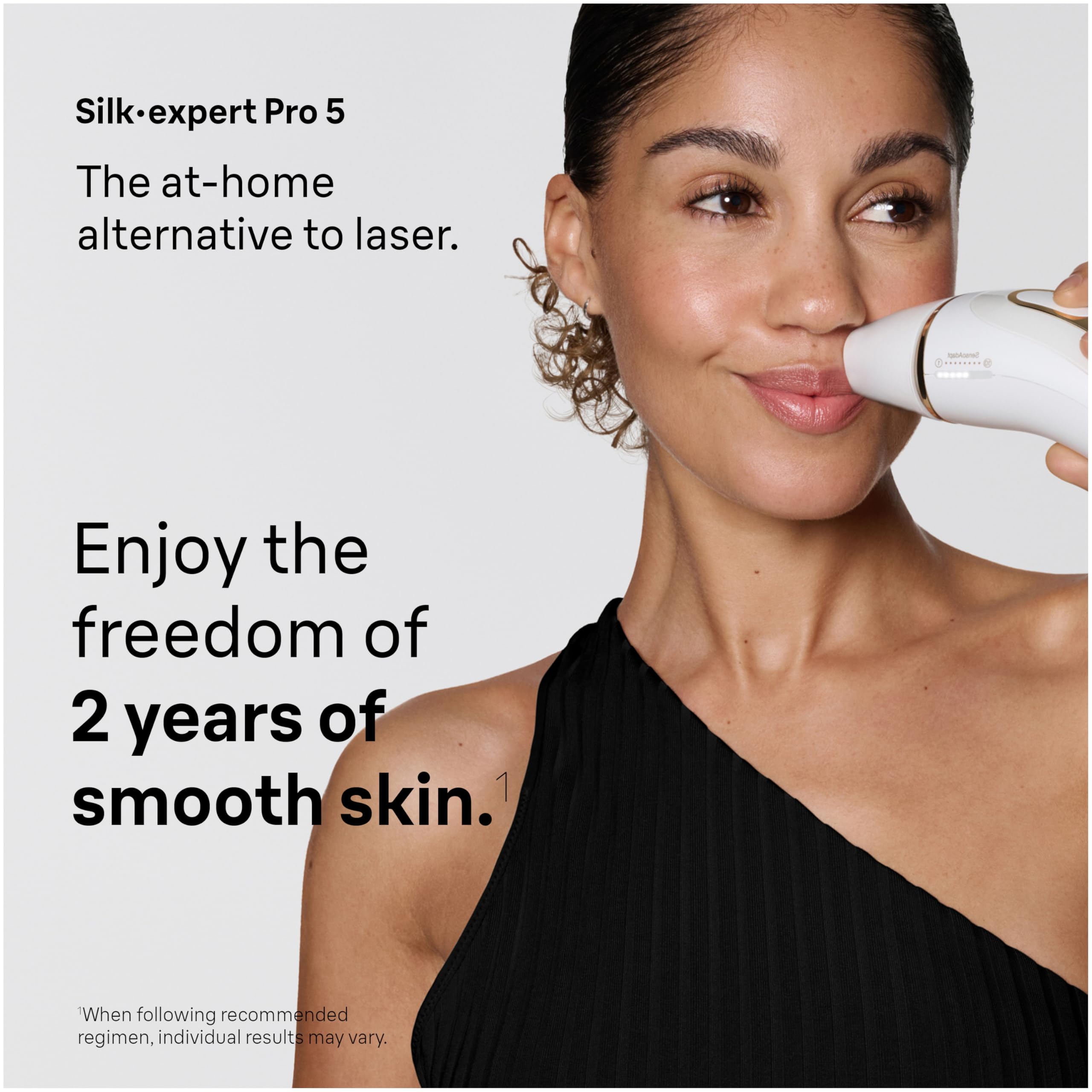 Braun IPL, Silk·Expert Pro 5, IPL Hair Removal for Women and Men, Permanent Laser Hair Reduction At-Home, 2 Heads, Pouch, IPL5137