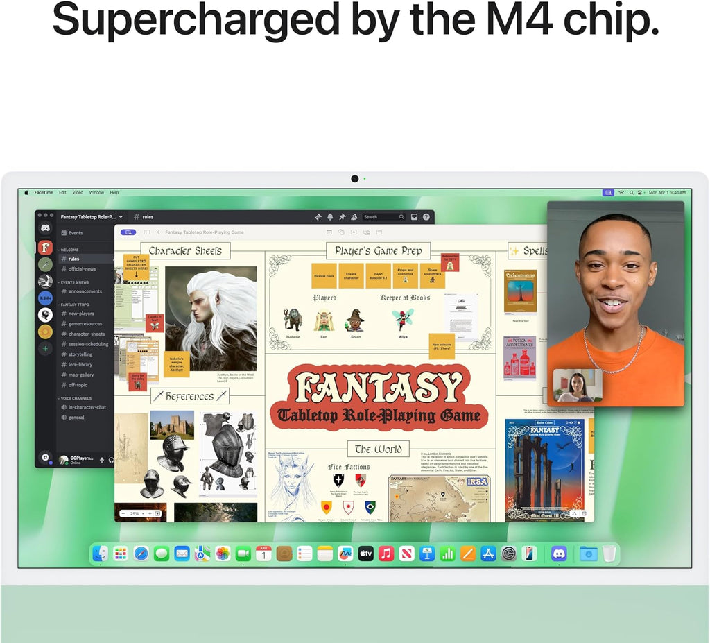 Apple 2024 iMac All-in-One Desktop Computer with M4 chip with 10-core CPU, 10-core GPU: Built for Apple Intelligence, 16GB Unified Memory, 256GB SSD Storage; Blue with AppleCare+ (3 Years)