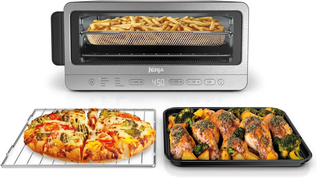 Ninja Flip Toaster Oven & Air Fryer, 8-in-1, Stainless Steel, SP151 | Air fry, bake, broil, toast, bagel, dehydrate, reheat, 1800W, Flip up & away, XL capacity