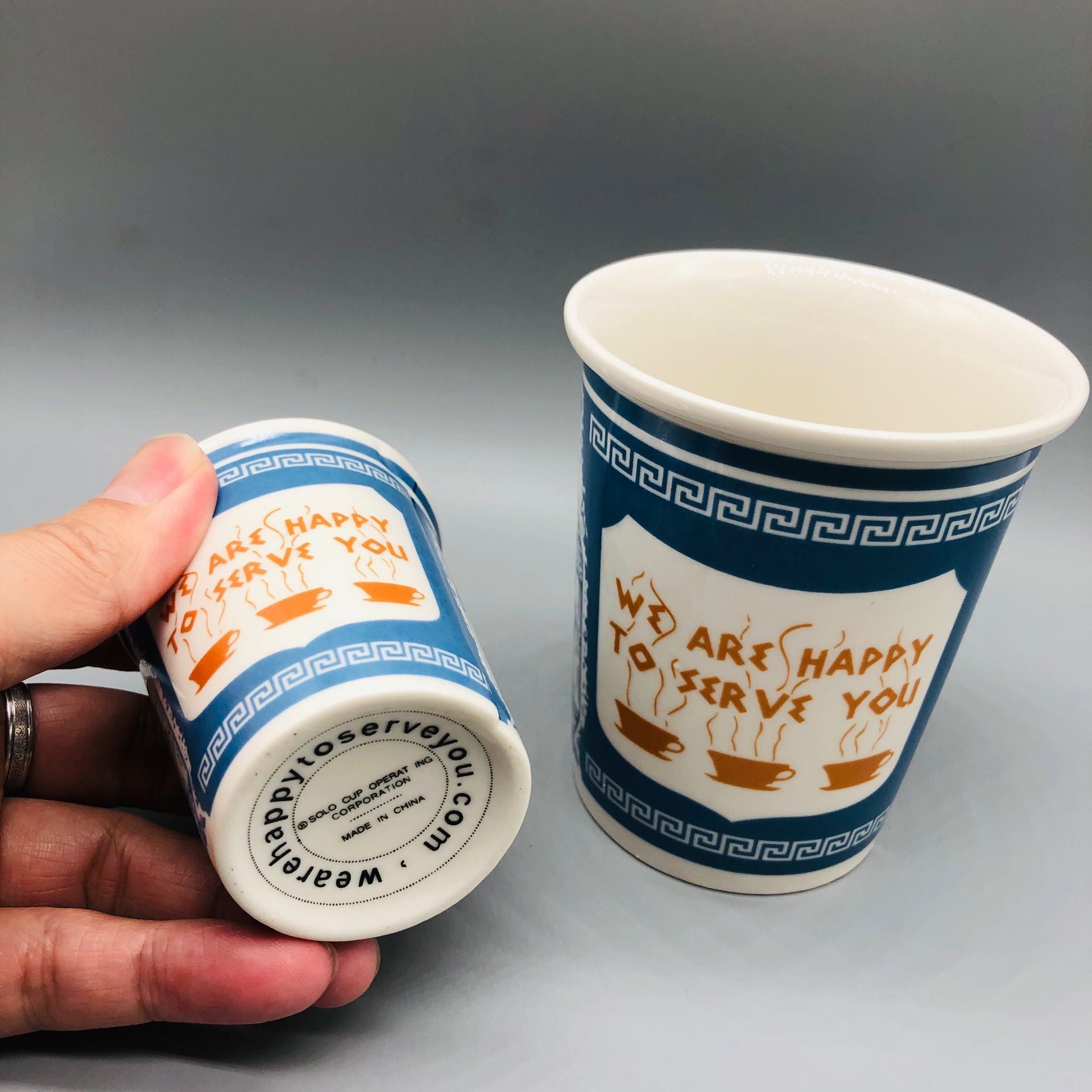 201-300ml Paper Cup Style Ceramic Mug Coffee Mug Gift Mug Household Water Mug Milk Tea Mug Milk Mug