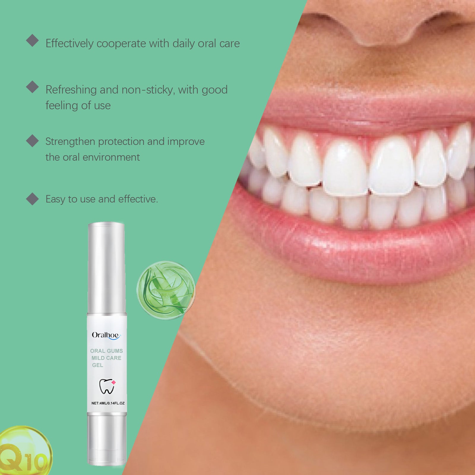 Oral Gums Mild Care Gel, Gentle Gum Care Gel Highly Effective Soothing Formula To Repair Gums And Improve Oral Health