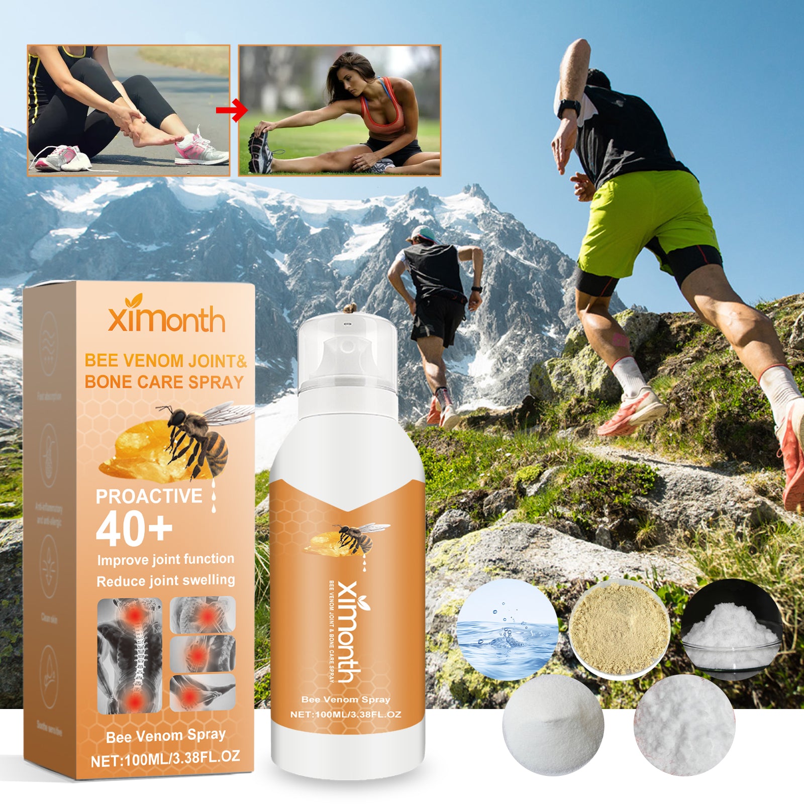 Bee Venom Joint Repair Spray Relieves Lumbar Knee Joint Pain Discomfort Physical Health Care
