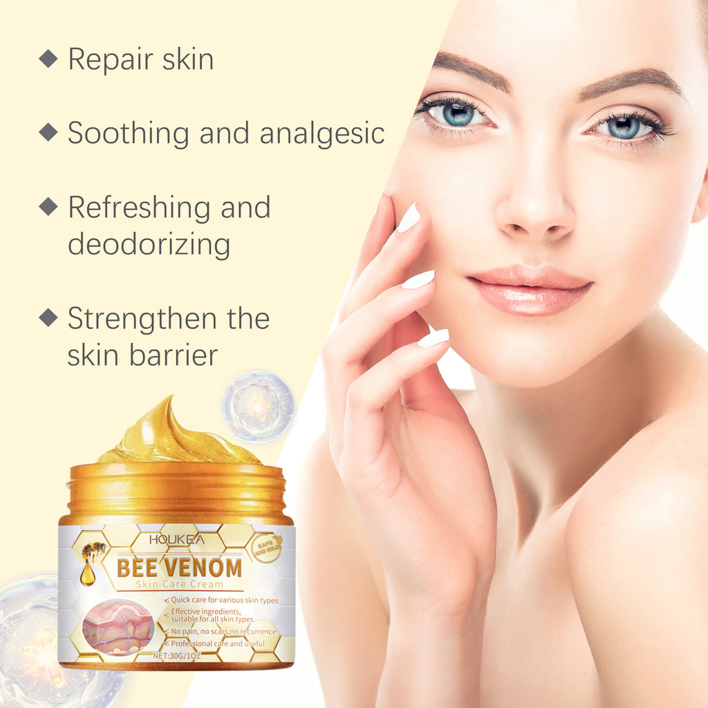 Houkea Bee Venom Care Cream Gentle Repair Clean, Moisturize And Smooth Skin Apply Body Care Cream All Over The Body
