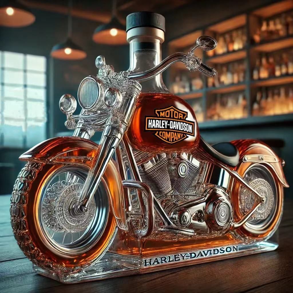Motorcycle Whiskey Bottle High Borosilicate Glass Craft Beer Bottle Motorcycle Shape Bottle