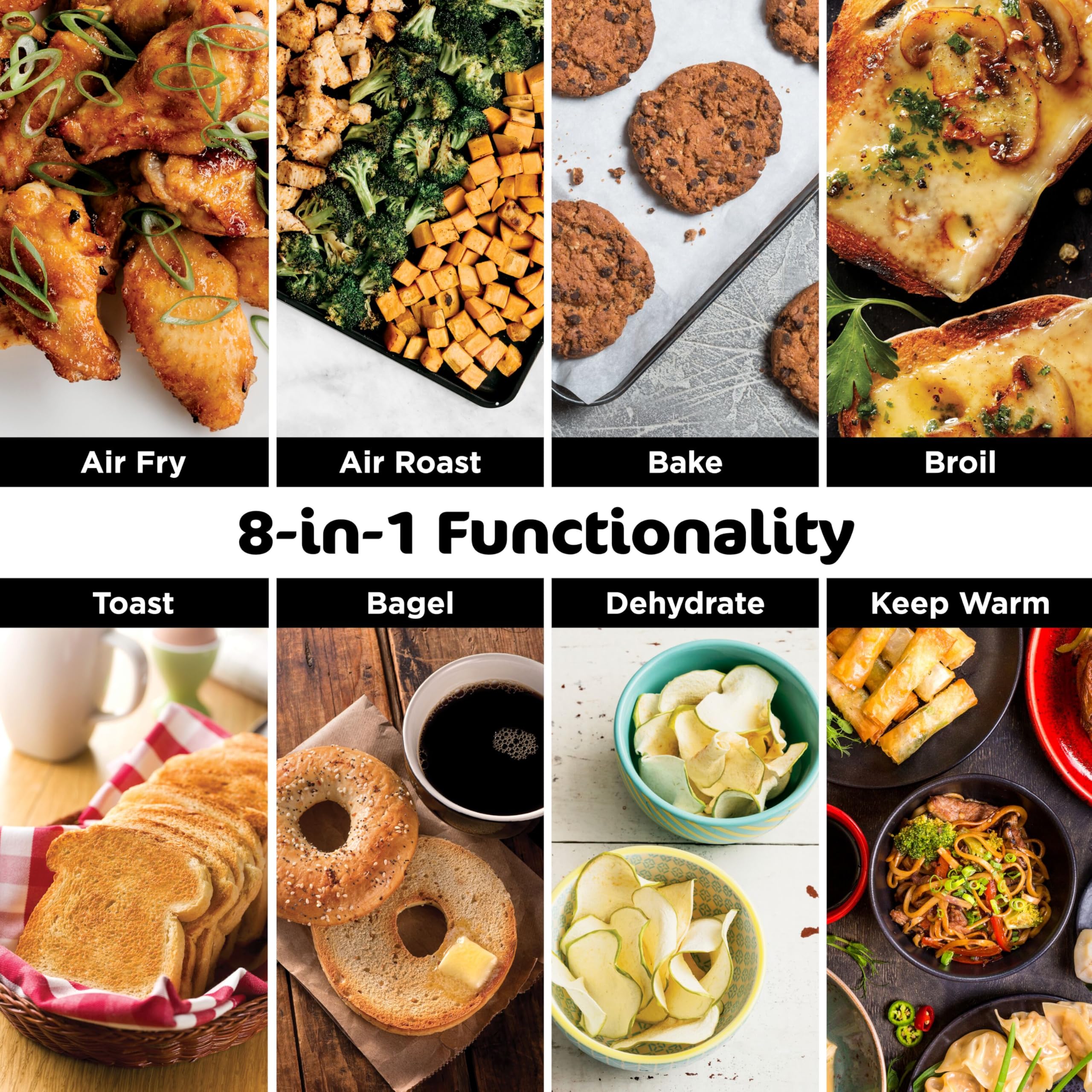 Ninja Flip Toaster Oven & Air Fryer, 8-in-1, Stainless Steel, SP151 | Air fry, bake, broil, toast, bagel, dehydrate, reheat, 1800W, Flip up & away, XL capacity