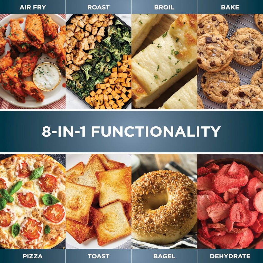 Ninja Flip Toaster Oven & Air Fryer, 8-in-1, Stainless Steel, SP151 | Air fry, bake, broil, toast, bagel, dehydrate, reheat, 1800W, Flip up & away, XL capacity