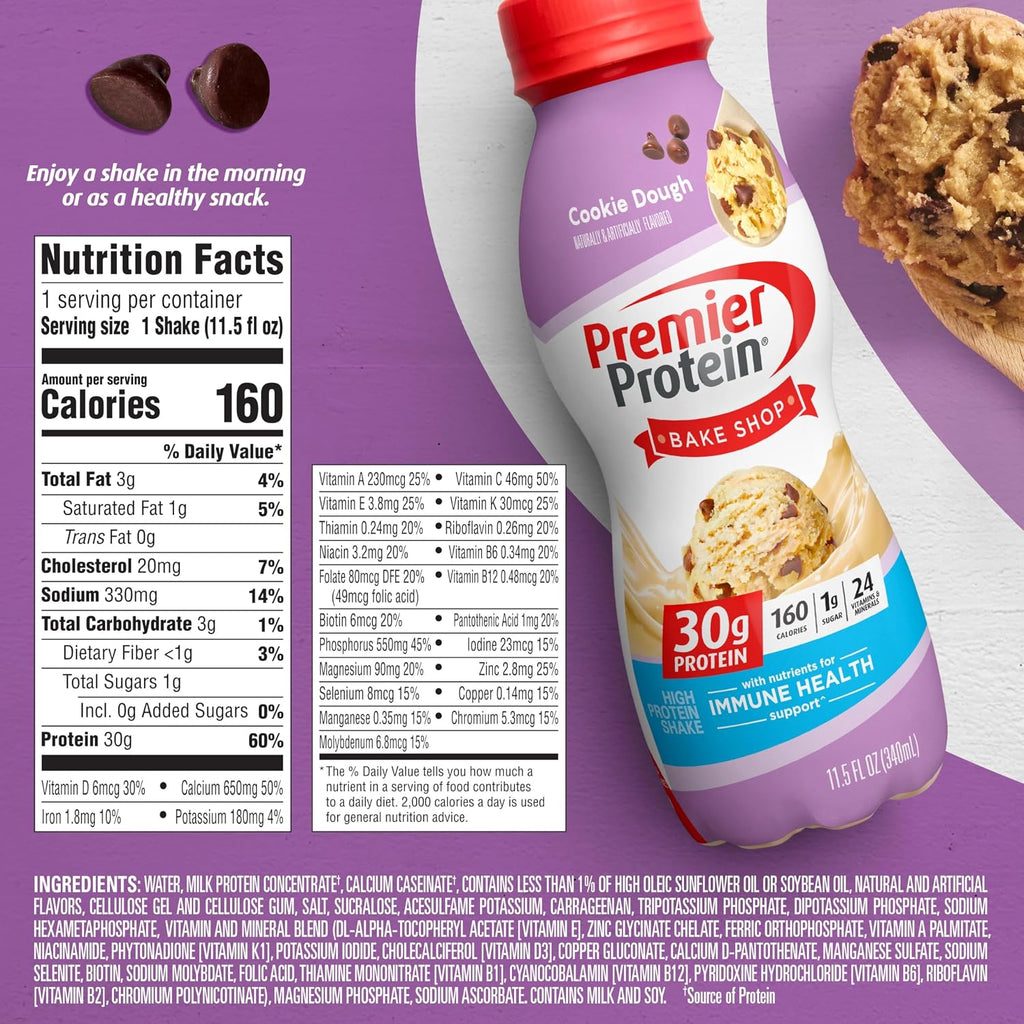 Premier Protein 30g High Protein Shake, Caramel, 12 Pack | 160 Calories, 24 Vitamins & Minerals, No Added Sugar, Supports Muscle Health, Gluten-Free, 11.5 oz