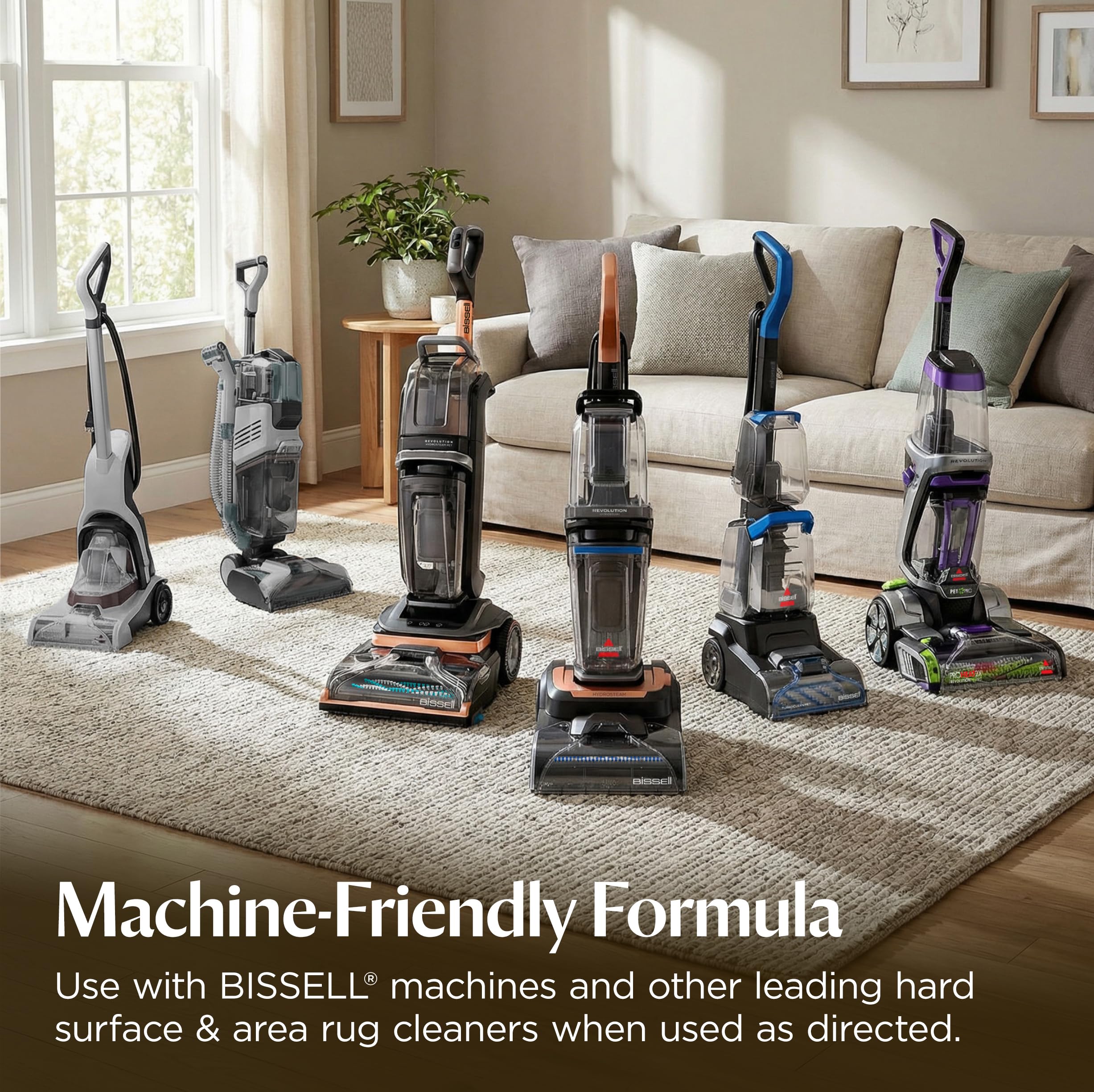 BISSELL Revolution HydroSteam Pet Carpet Cleaner, 3432 | HydroSteam technology; 2-in-1 pet upholstery tool; cleaning formulas included; upright deep cleaner