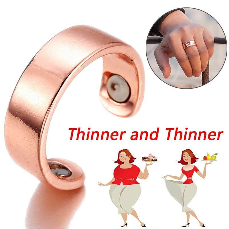 Creative Ring Magnetic Health Ring Rose Gold Magnet Open Ring Gold Silver