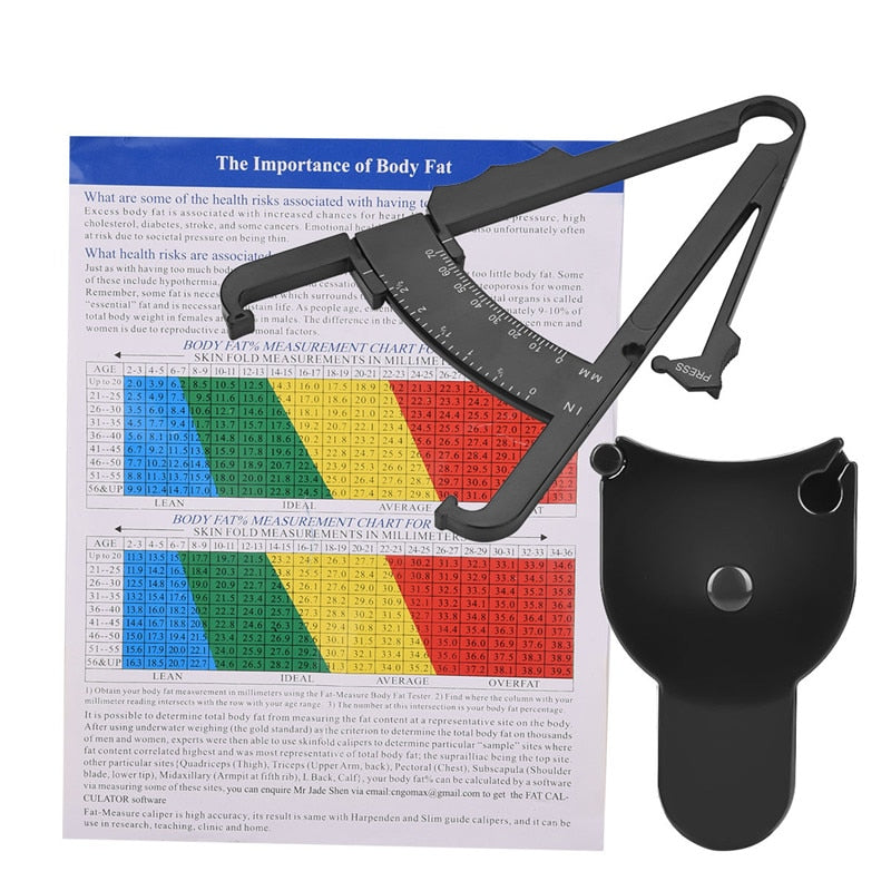 Body Fat Monitors Fat Tester Body Skinfold Tape Measurement Tool with Measure Tape Body Fat Monitors Caliper Health Care Tool