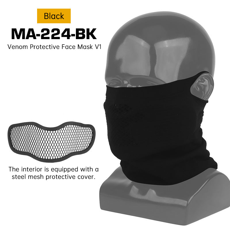 Airsoft Steel Mesh Mask with Neck Gaiter - Tactical Half Face Protection for Paintball & Cosplay