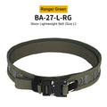 Tactical Two-Layer Battle Belt with Quick Detach Metal Buckle, MOLLE Hunting Combat Waist Belt for Airsoft Gear