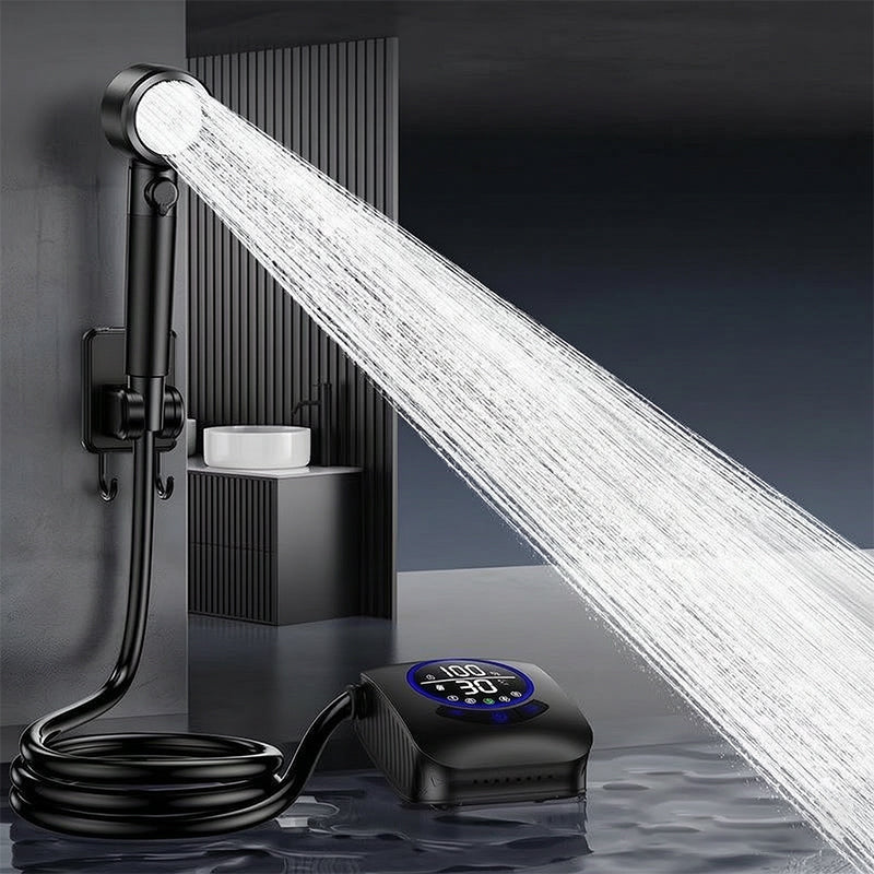 8000mAh Portable Camping Shower, IPX8 Waterproof Rechargeable Outdoor Shower Pump with Hose