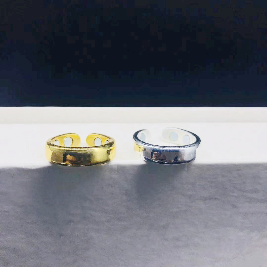 Men's And Women's Magnetic Ring Open Health Ring Four Magnets Bronze Gold Silver Black