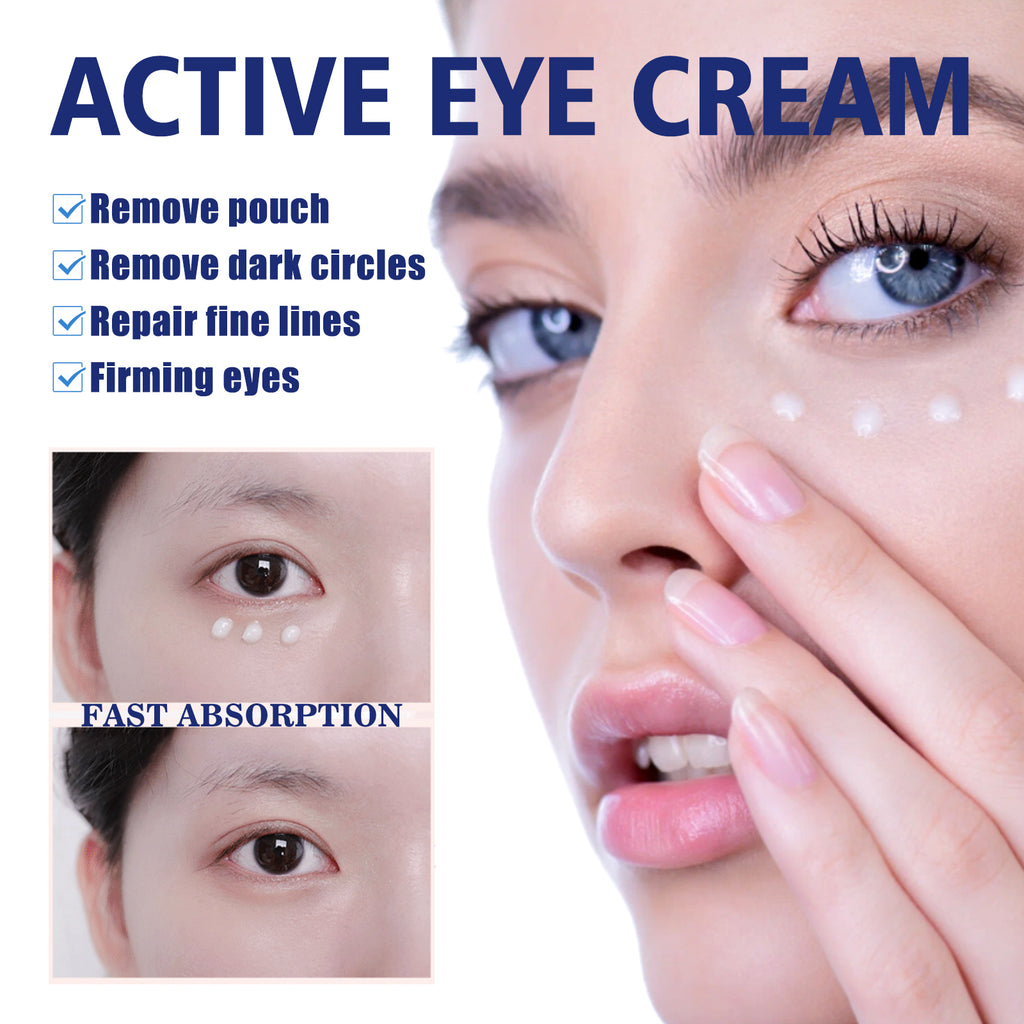 Jaysuing Active Eye Cream, Anti-Wrinkle Eye Cream Reduces Fine Lines, Bags And Dark Circles, Hydrates And Tightens The Skin Around The Eyes
